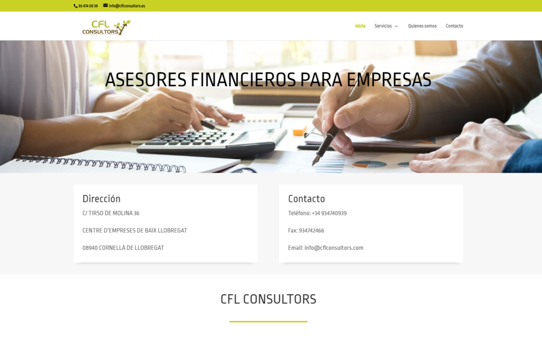 Página web Financiación