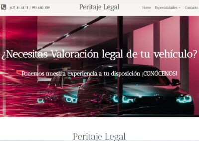 Página web Peritaje Legal